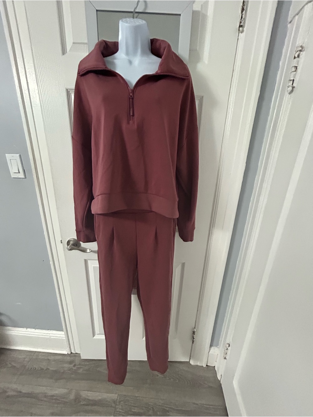 Avia Rose Brown Track Pants & Zip Pullover Set